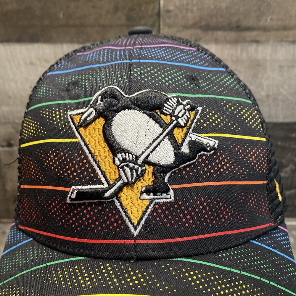 Zephyr NHL Pittsburgh Penguins “Pride” Curved Bill ADJ Trucker Hat - Picture 3 of 11